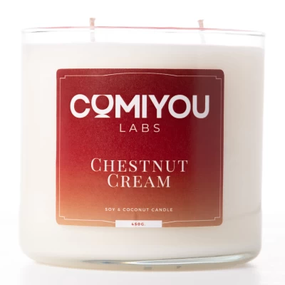 Aρωματικό κερί σόγιας & καρύδας CHESTNUT CREAM (450g)