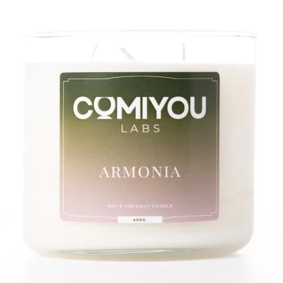 Aρωματικό κερί σόγιας & καρύδας ARMONIA (450g)