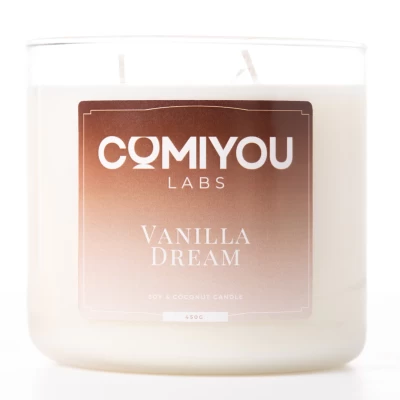 Aρωματικό κερί σόγιας & καρύδας VANILLA DREAM (450g)