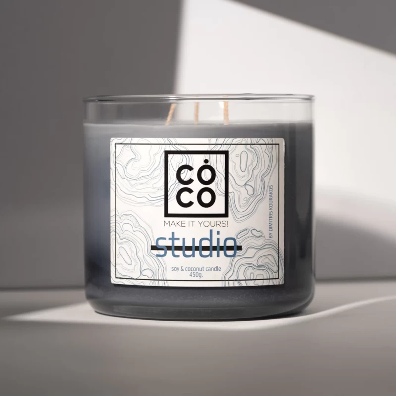 Aρωματικό κερί σόγιας & καρύδας studio (450g)