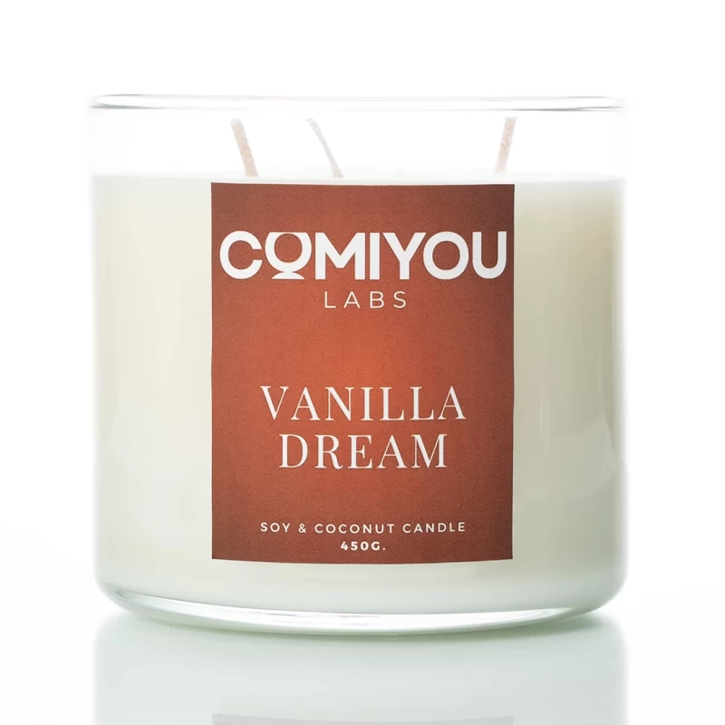 Aρωματικό κερί σόγιας & καρύδας VANILLA DREAM (450g)